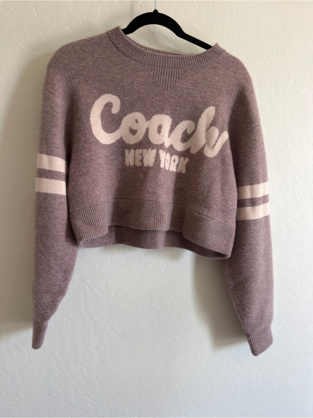 Coach New York Cropped Athleisure Logo Sweater | XS